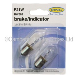 Ring RW382 Brake Indicator Bulb 12v 21w 2 Pack